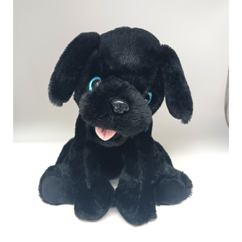 12" The Bear Factory Black Dog Lab Puppy Dog Plush Labrador Retriever 2001